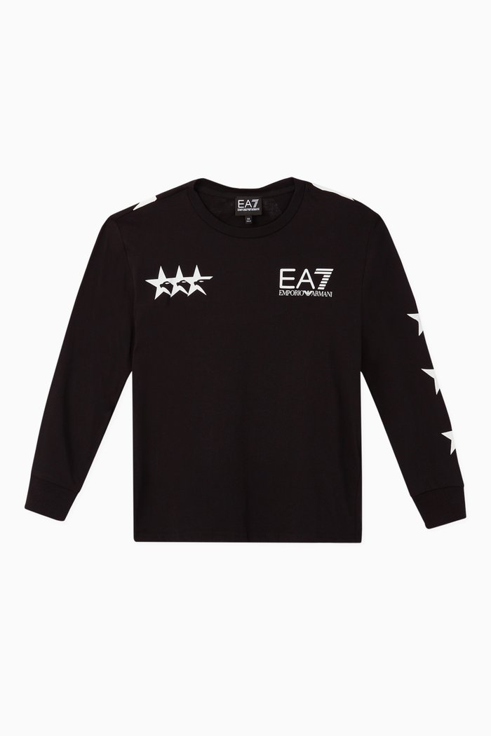 

EA7 Eagle Star Jersey T-Shirt, Black
