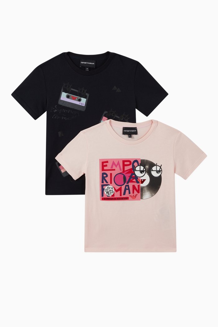 

Music Tapes & Disks Jersey T-Shirt Set, Pink