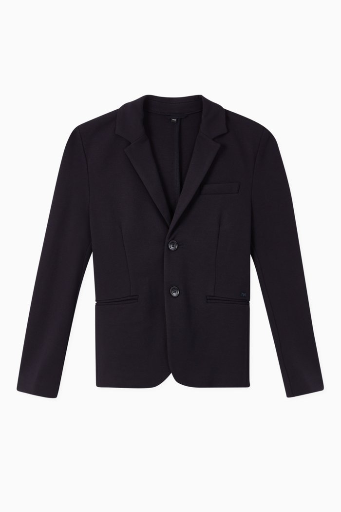 

Single Breasted Jersey Blazer Jacket, Blue