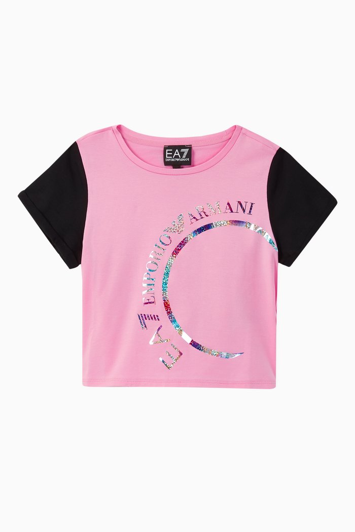 

EA7 Stretch Jersey T-Shirt, Pink