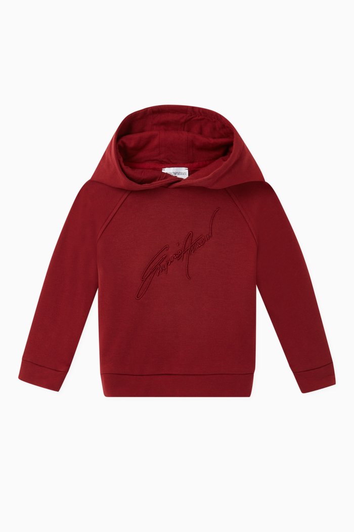 EA Signature Hooded Sweatshirt, Red