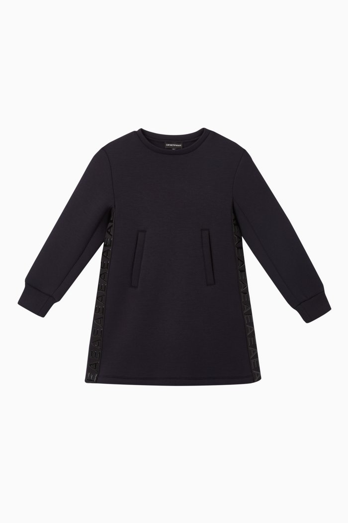 

Logo Band Scuba Knit Dress, Blue