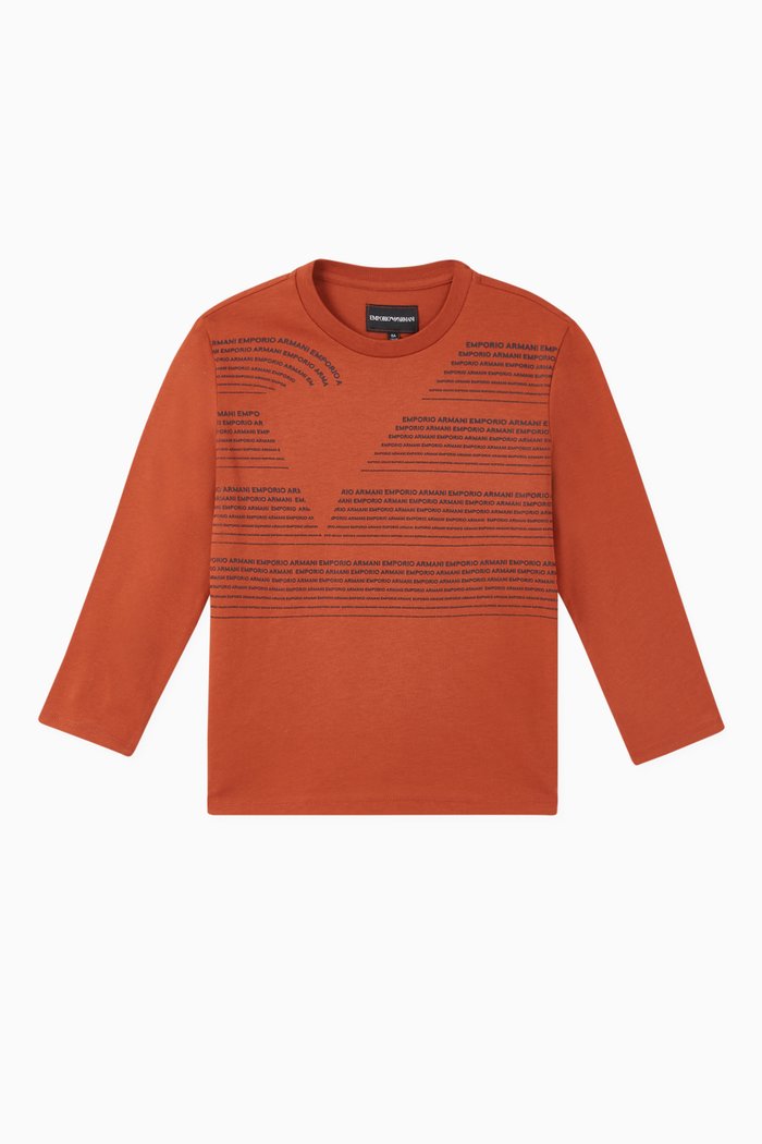 

Macro Eagle Logo Jersey T-Shirt, Orange
