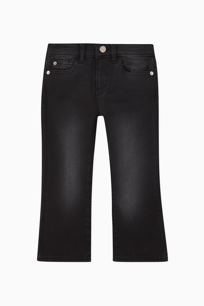 

Stretch Denim Cropped Jeans, Black