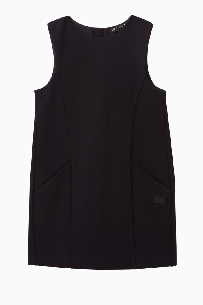 Micro Logo Milano Stitch Dress, Blue