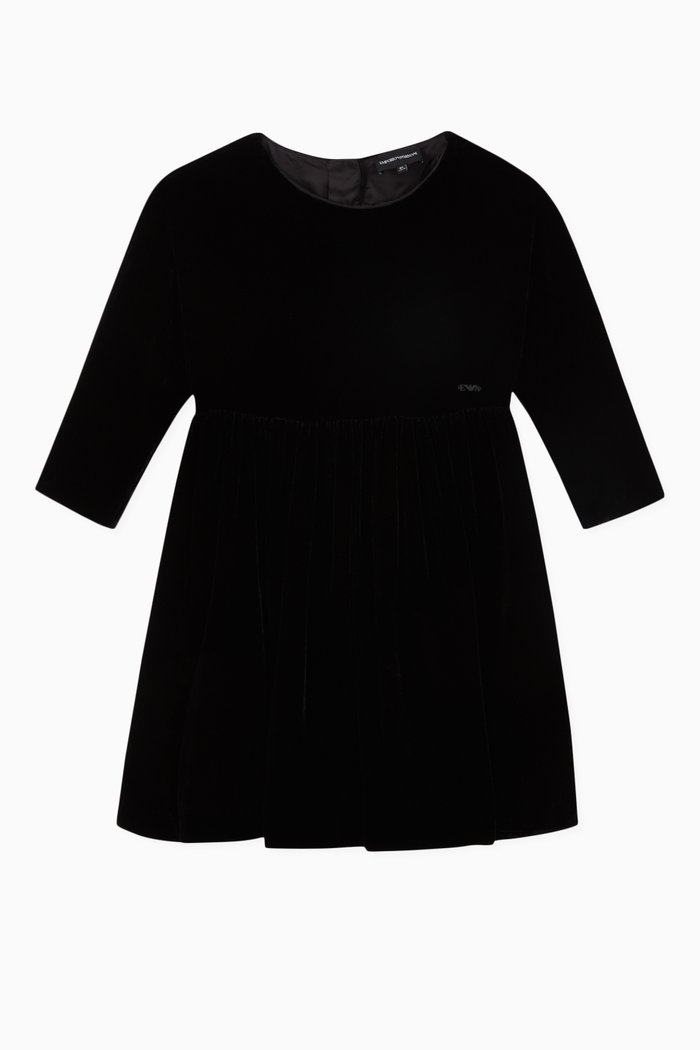 

Chenille Silk Dress, Black