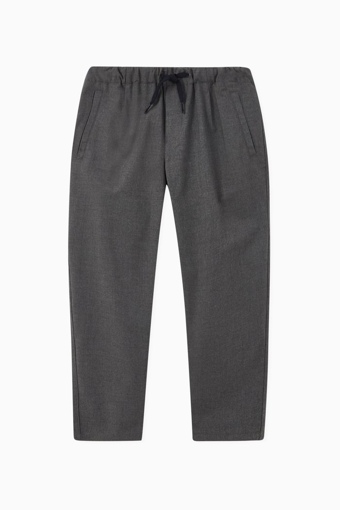 

Twill Drawstring Pants, Grey