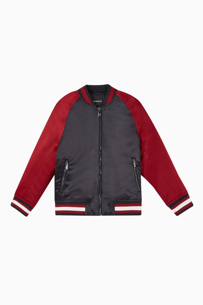 

EA Macro Satin Padded Bomber Jacket, Blue