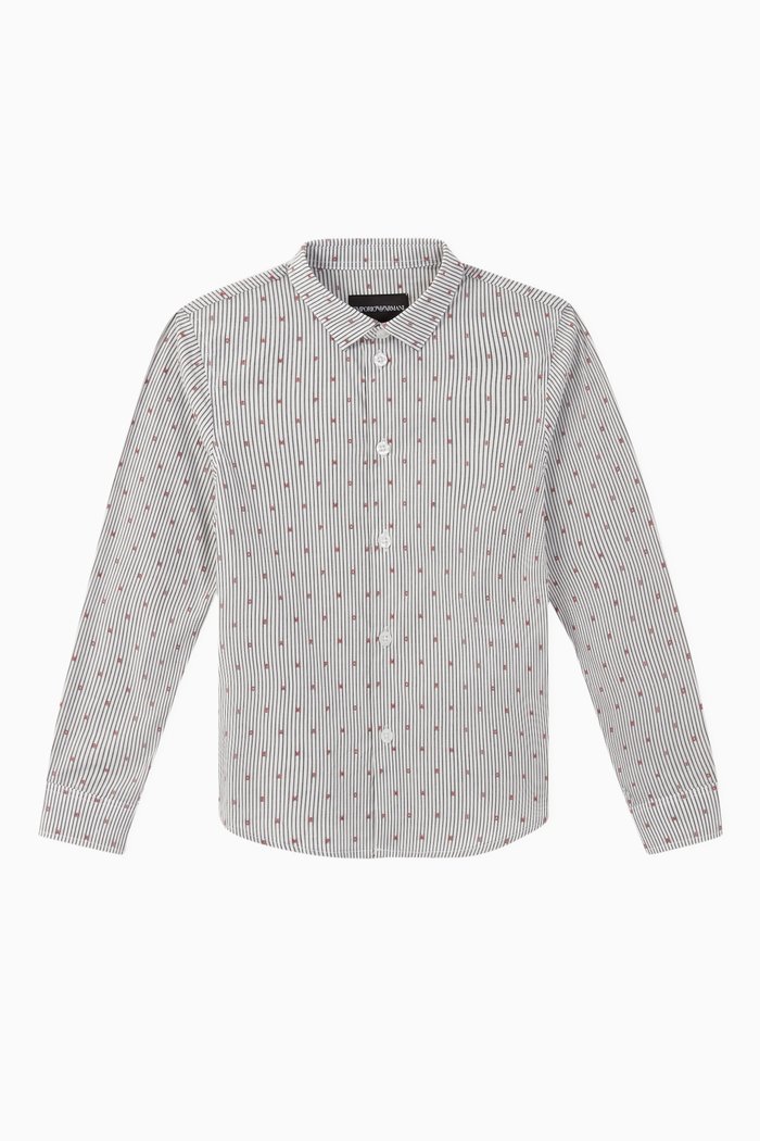 

Micro Logo Polycotton Shirt, White