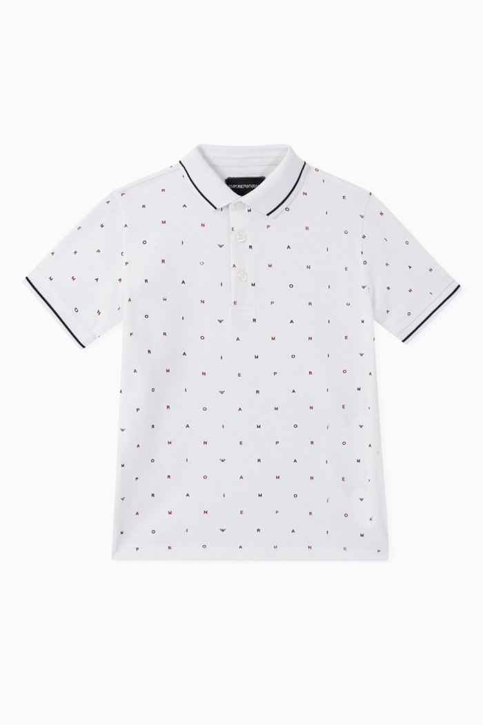 

Cotton Piqué Polo Shirt, White