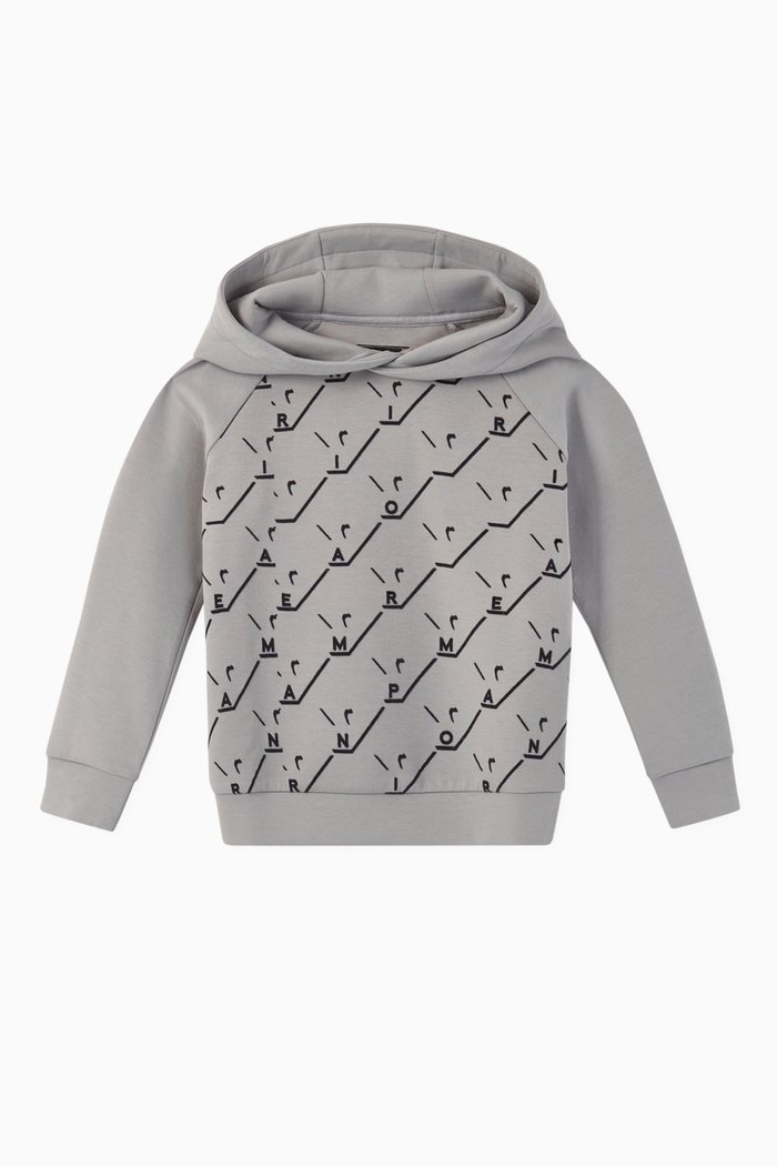 

EA Hooded Double Jersey Sweatshirt, Grey
