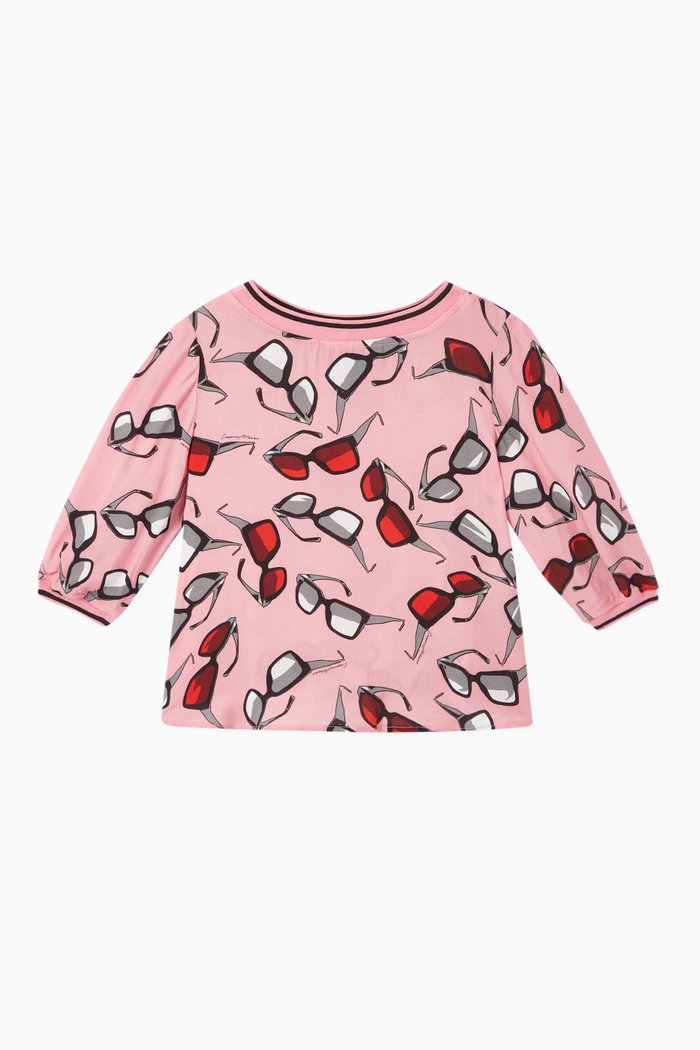 

Sunglasses Print Sweatshirt, Pink