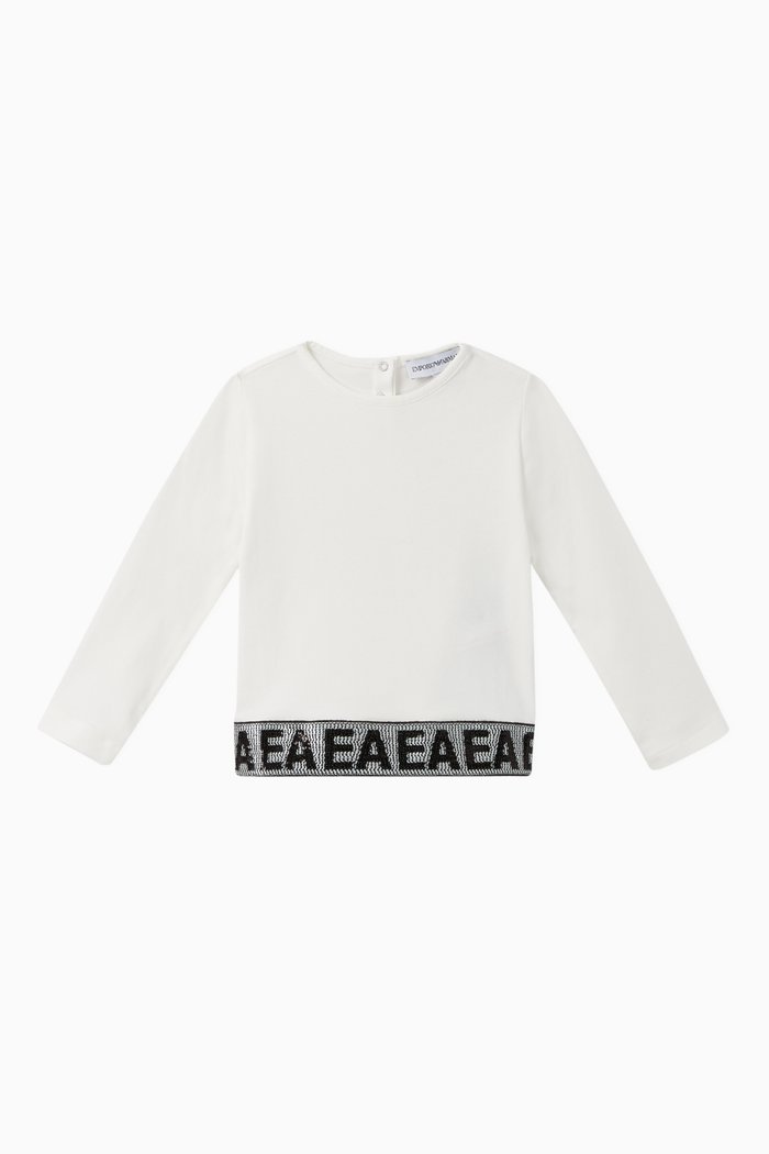 

Sequin Logo Tape T-Shirt, White