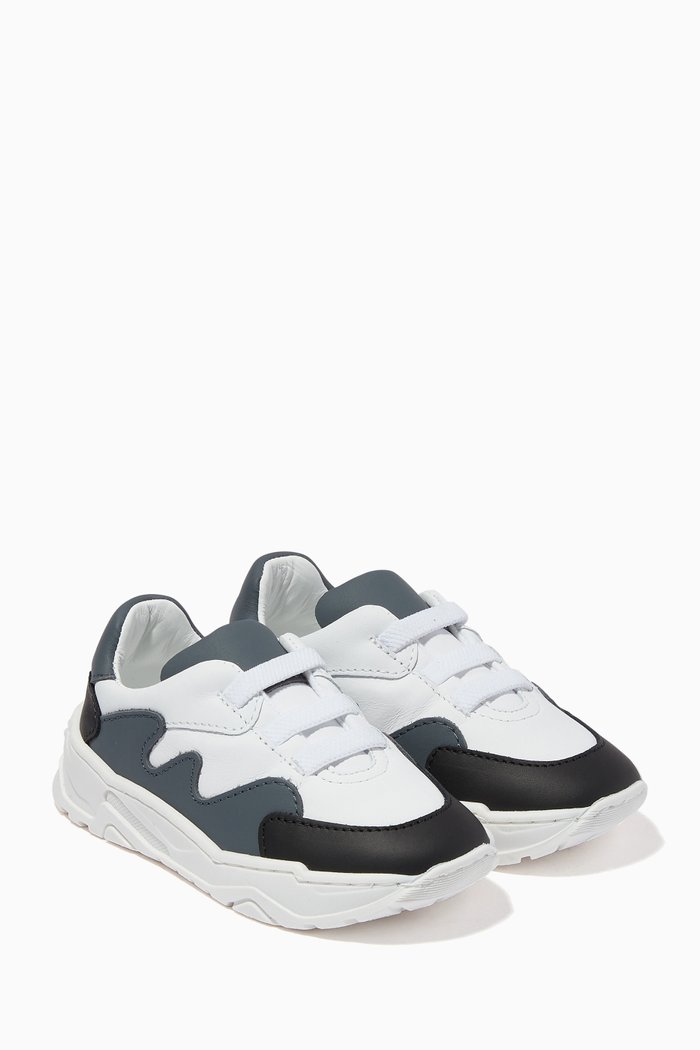 

Slip-On Sneakers in Calf Leather, Black