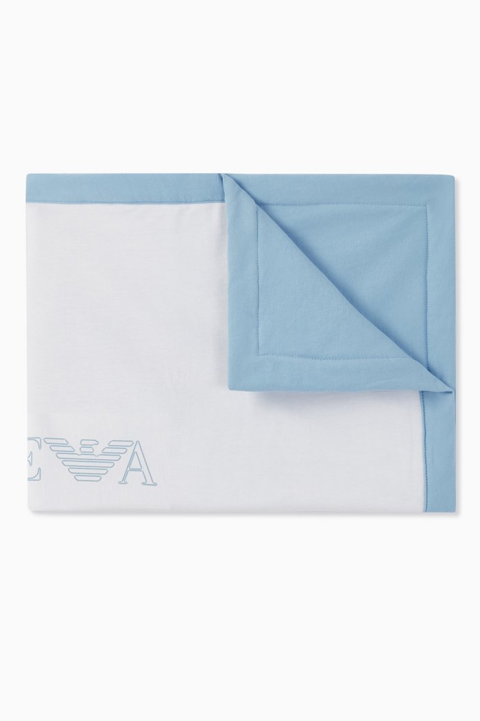 

EA Eagle Contrast Cotton Blanket, Blue