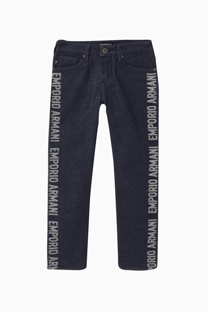

EA Text Medium Wash Denim Jeans, Blue