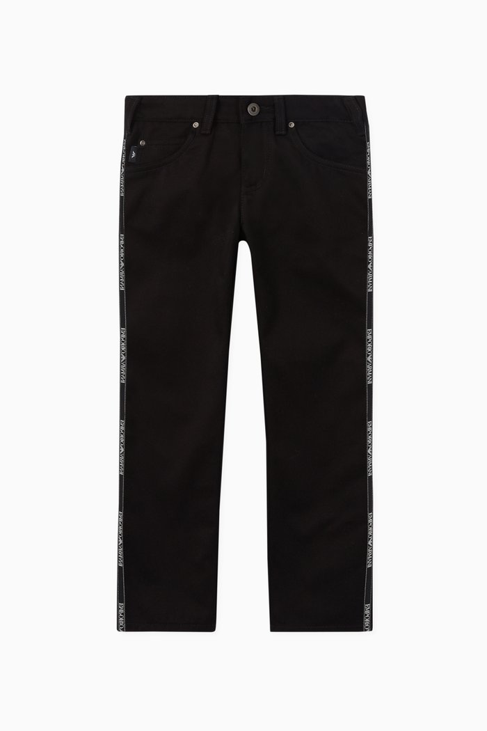 

Logo Tape Denim Jeans, Black