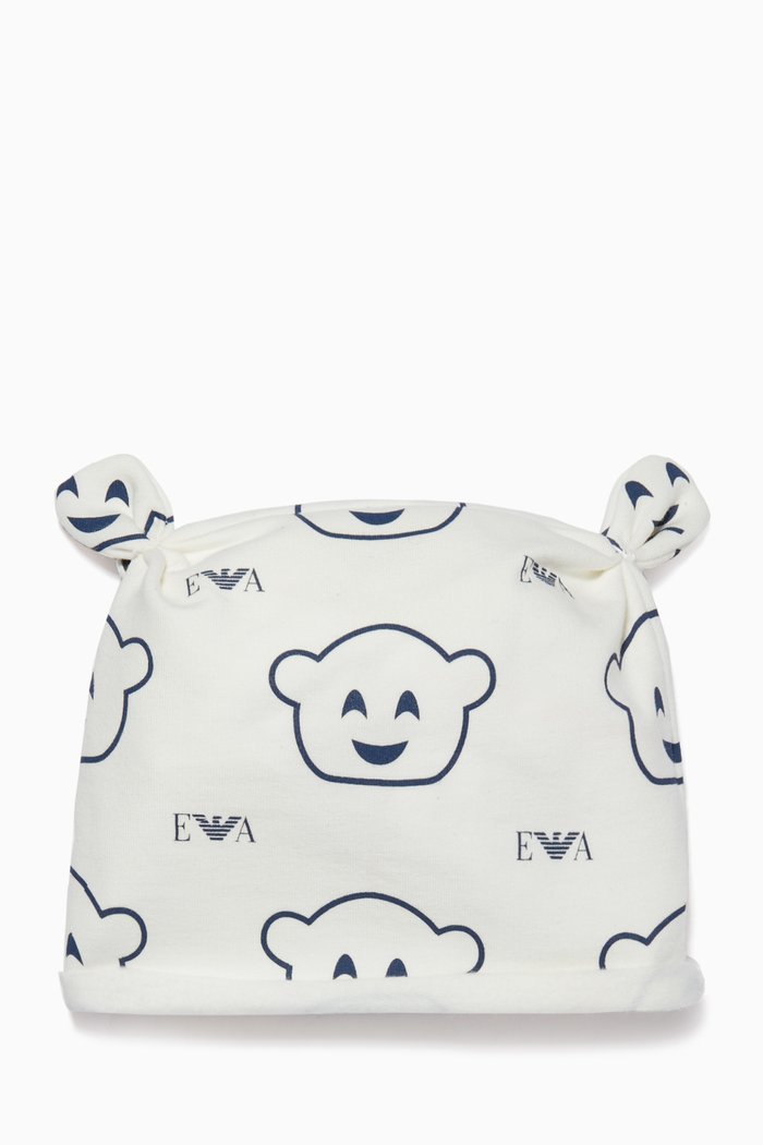 

Manga Bear Fleece Jersey Beanie, White