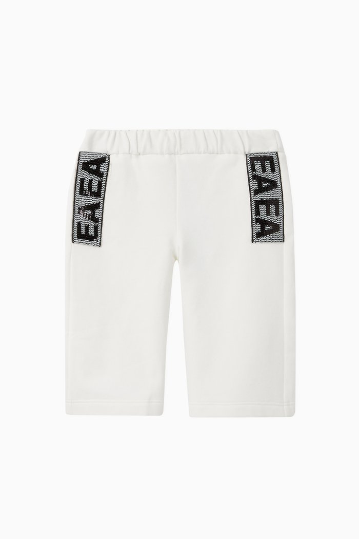 

Sequin Logo Tape Pants, White