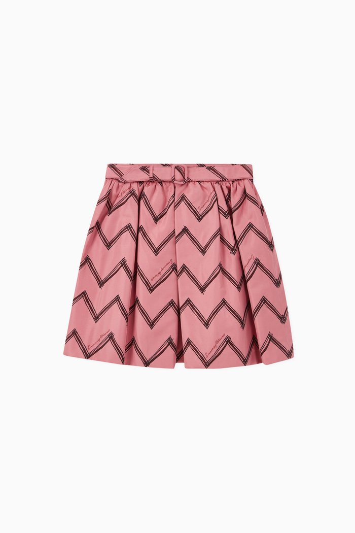 

Optical Pattern Techno Skirt, Pink