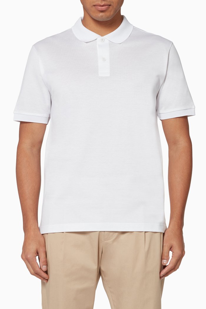 

Cotton Piqué Classic Fit Polo Shirt, White