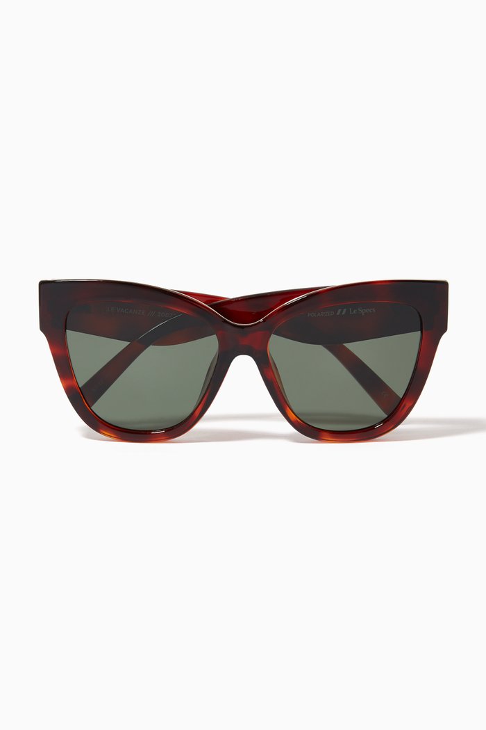 

Le Vacanze Cat Eye Sunglasses in Acetate, Brown