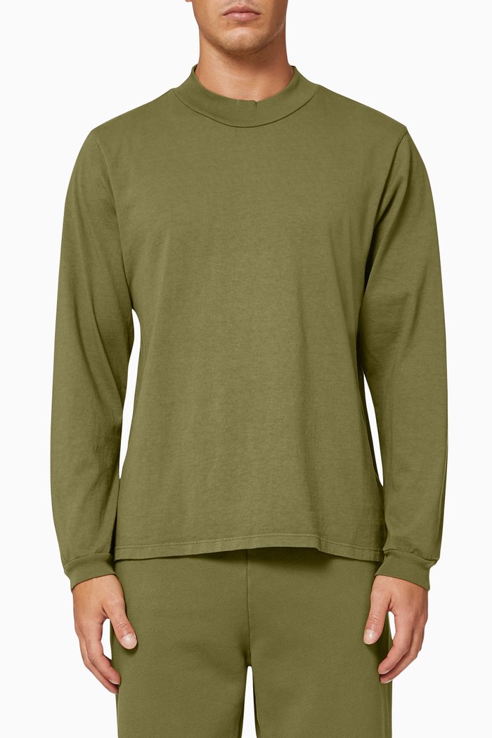 

Mock Long Sleeve Sweatshirt, Neutral