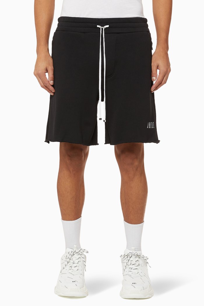 

Logo Embroidered Core Cotton Sweat Shorts, Black