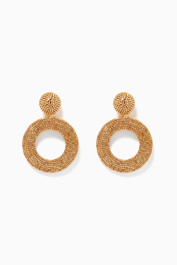 

Crystal Hoop Earring, Gold