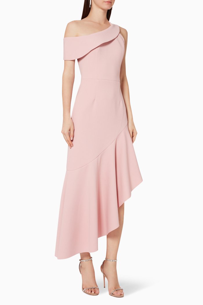 

Fluid Crepe Dress, Pink