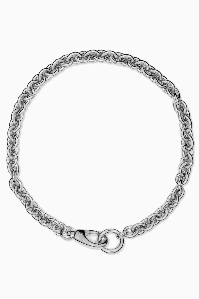 

Cable Chain with Platinum Plating, Silver