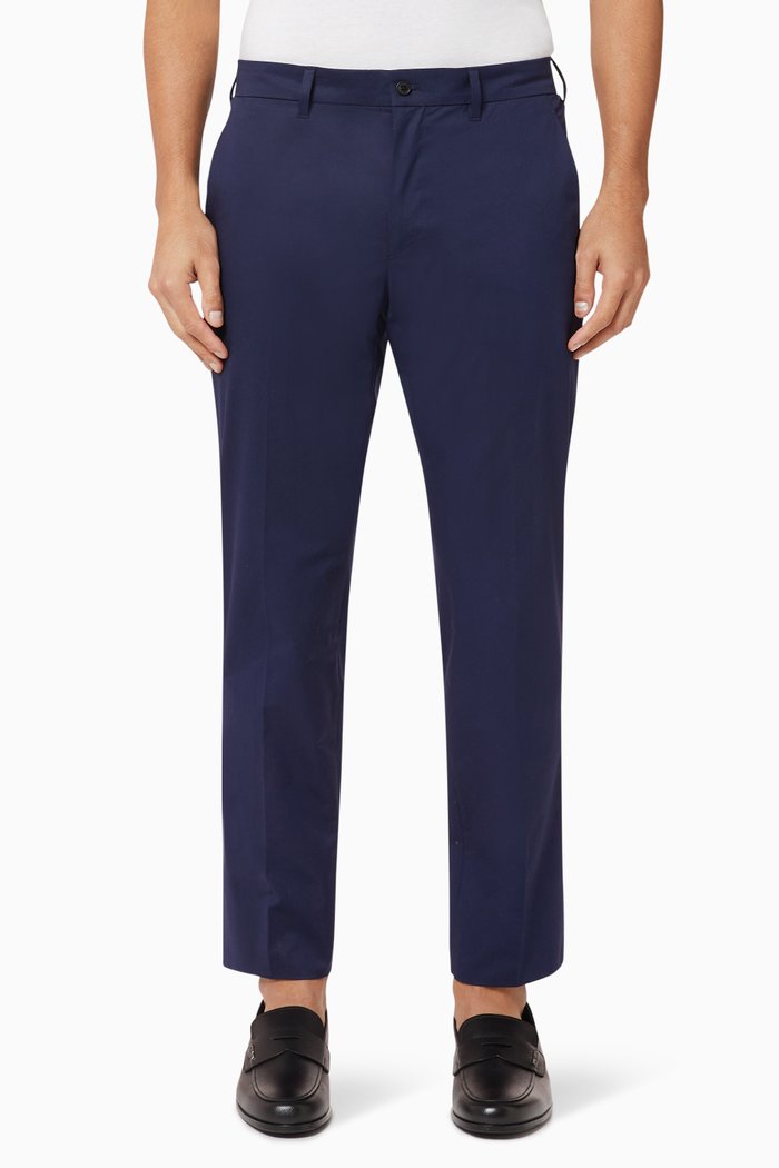 

Slim Fit Stretch Gabardine Pants, Blue