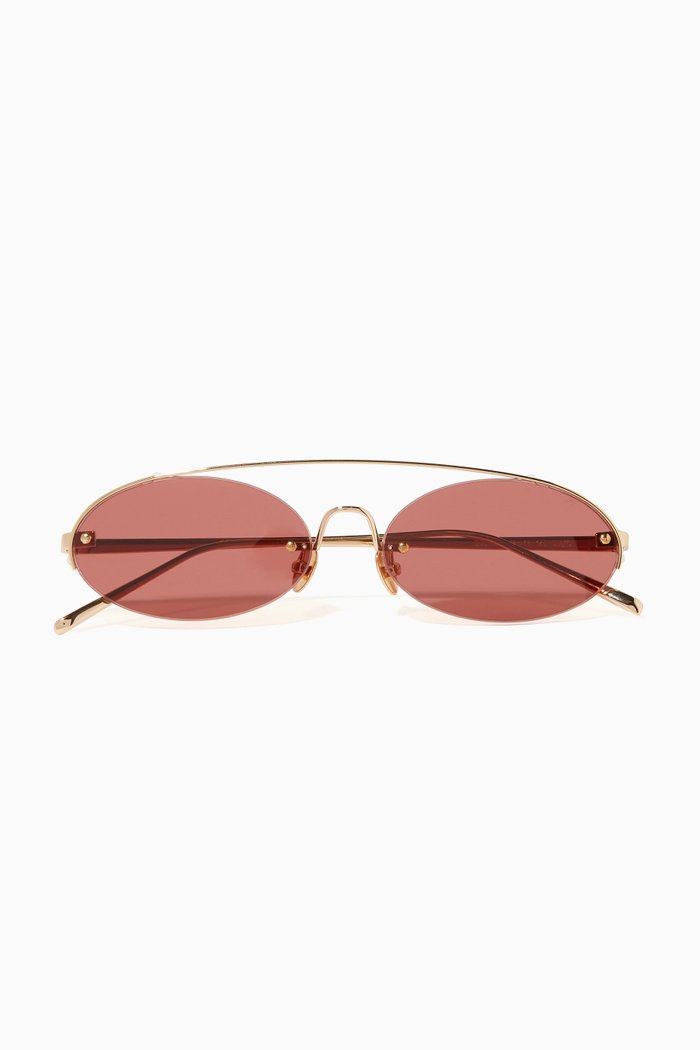 

Duchamp Oval Sunglasses, Burgundy