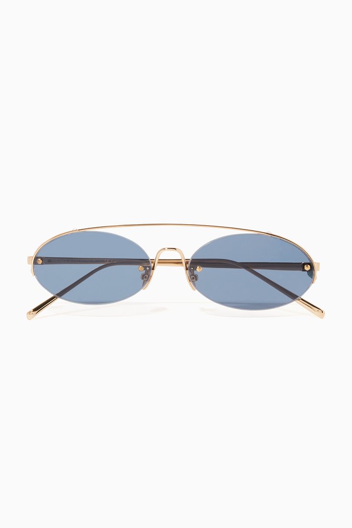 

Duchamp Oval Sunglasses, Blue
