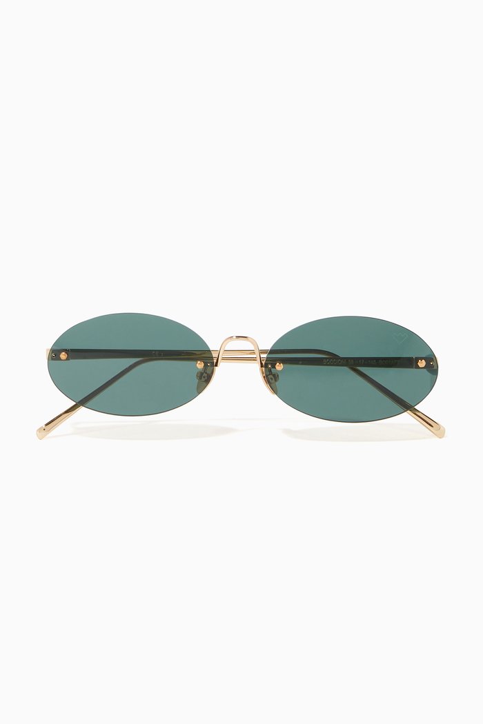 

Boccioni Oval Sunglasses, Green