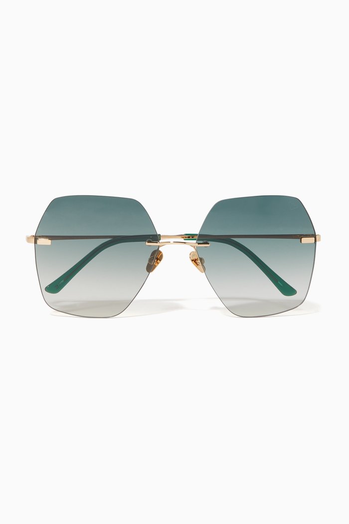 

Lovestory Square Sunglasses, Green
