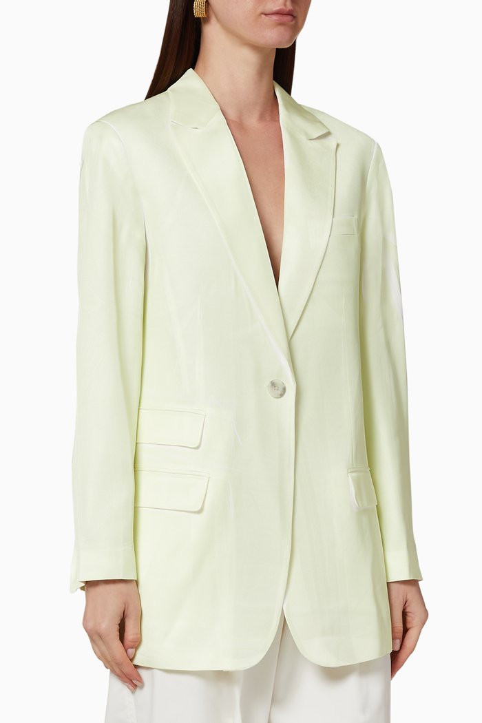 

Overprinted Straight Blazer, Yellow