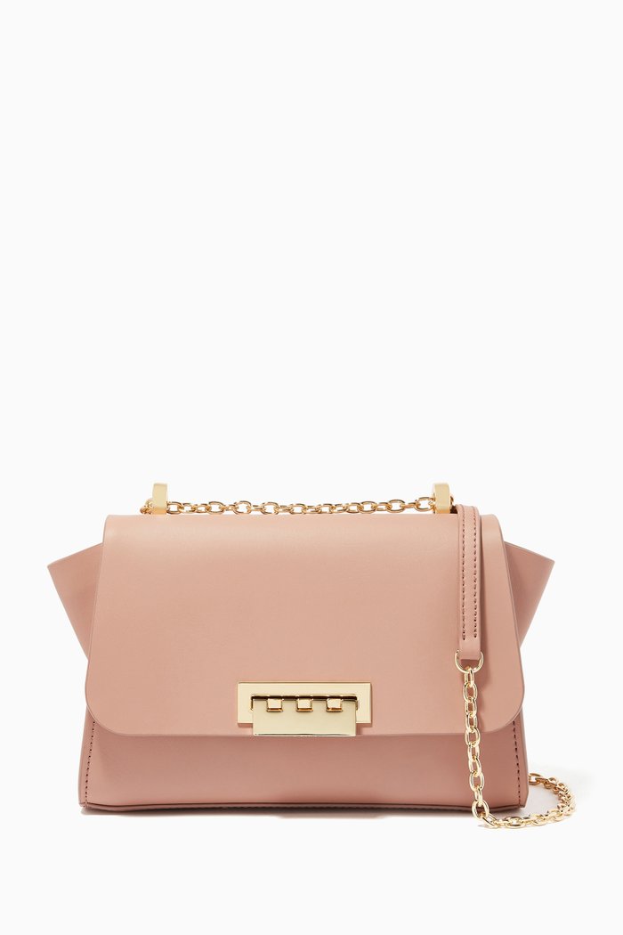 

Eartha Chain Leather Shoulder Bag, Neutral