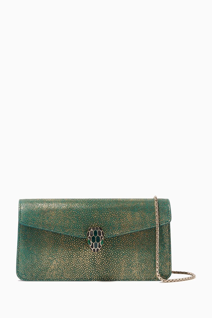Serpenti Forever Shoulder Bag, Green