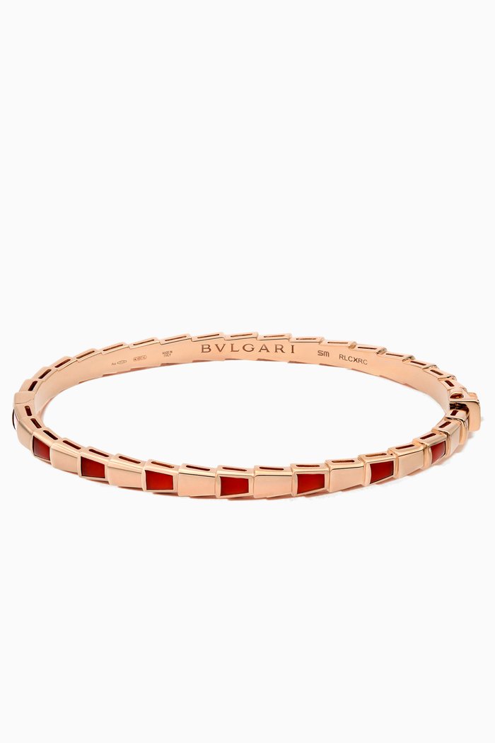 

Serpenti Viper Carnelian Bracelet, Rose gold