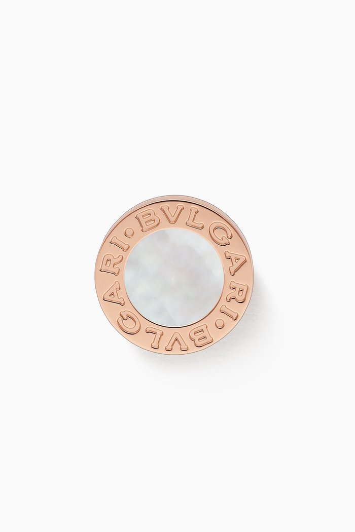 

BVLGARI BVLGARI Mother of Pearl Single Stud Earring, Rose gold