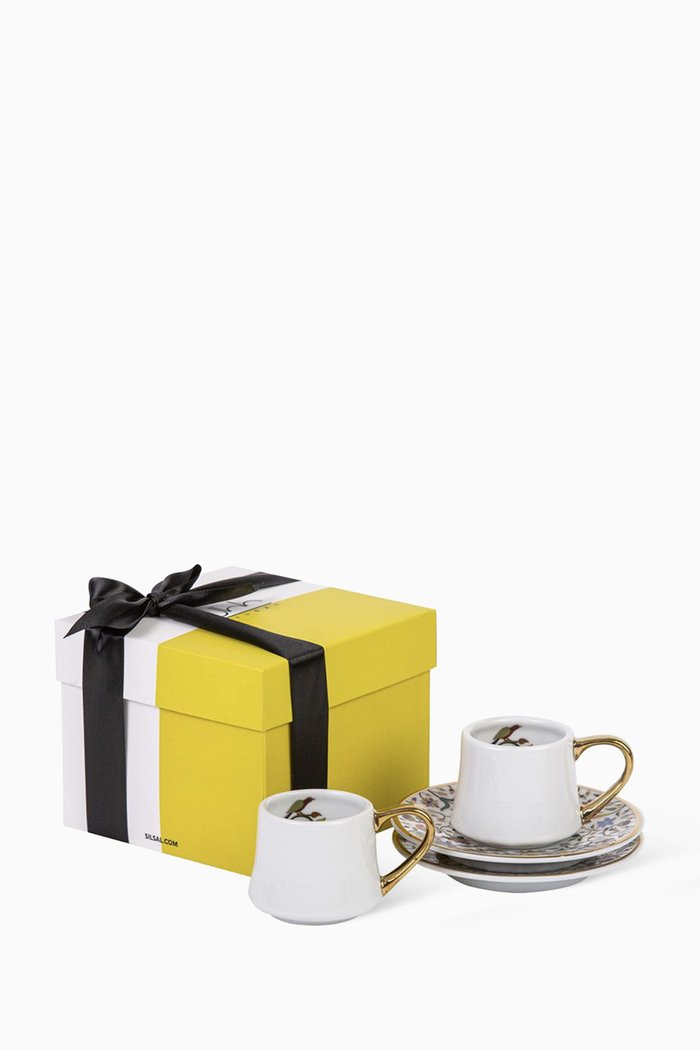

Majestic Espresso Cup & Saucer Set of 2, Multicolour