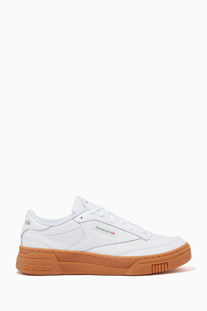 

Club C Stacked Sneakers in Leather, White