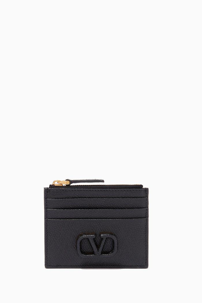 

Valentino Garavani VSLING Cardholder in Leather, Black