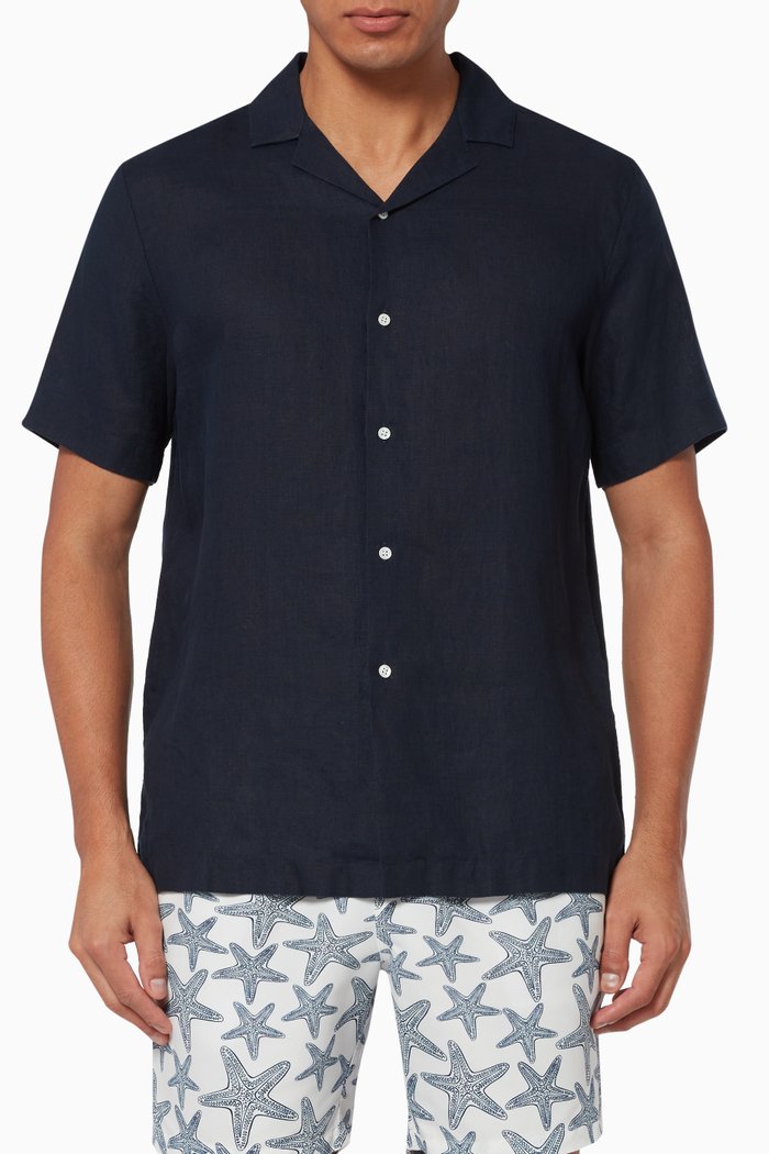 

Mars Linen Shirt, Blue