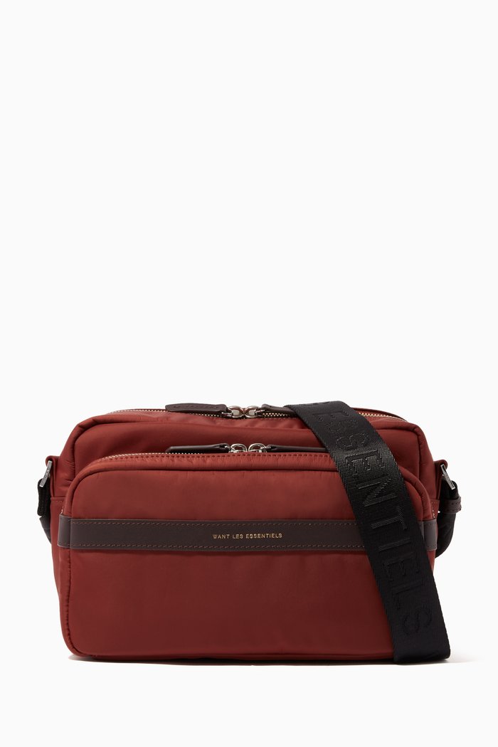 

Carson 2.0 Crossbody Bag in Italian Nylon, Brown