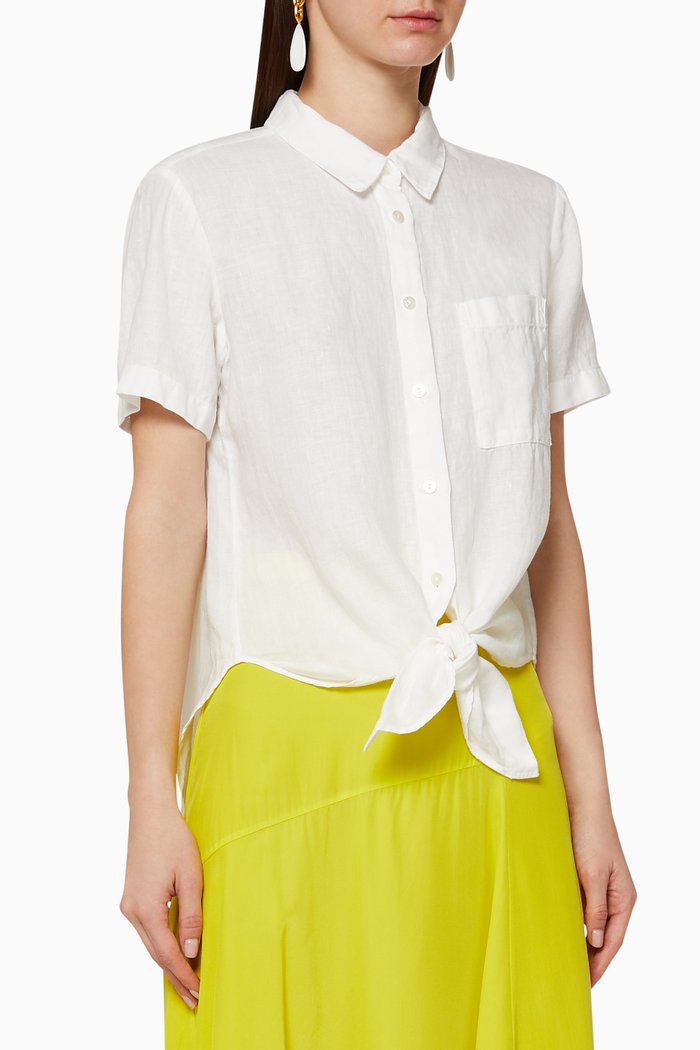 

Hekanina 2 Linen Shirt, White