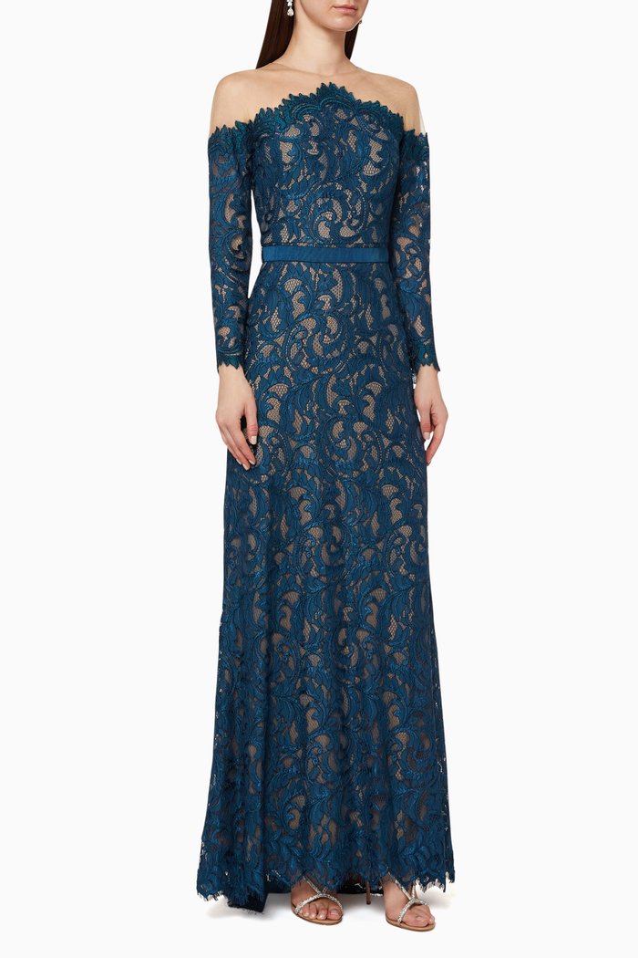 

Lace Maxi Dress, Blue