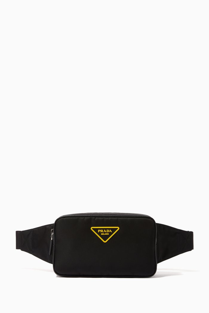 

Triangle Logo Belt Bag in Nylon, Black