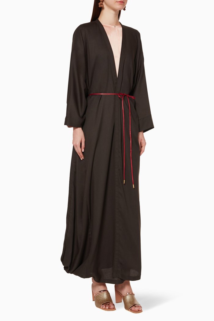 

Hybrid Twill Abaya, Brown